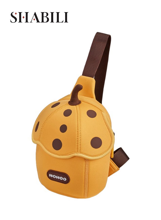 شبيلي حقيبة كروس وكتف وحزام للأولاد والبنات، حقيبة صدر جانبية صغيرة للأطفال بتصميم ألوان متناسقة وخامة قابلة للتهوية، حافظة خصر ميني للاستخدام اليومي والكاجوال والحفلات والسفر ‎(أصفر)‎ - Image 1