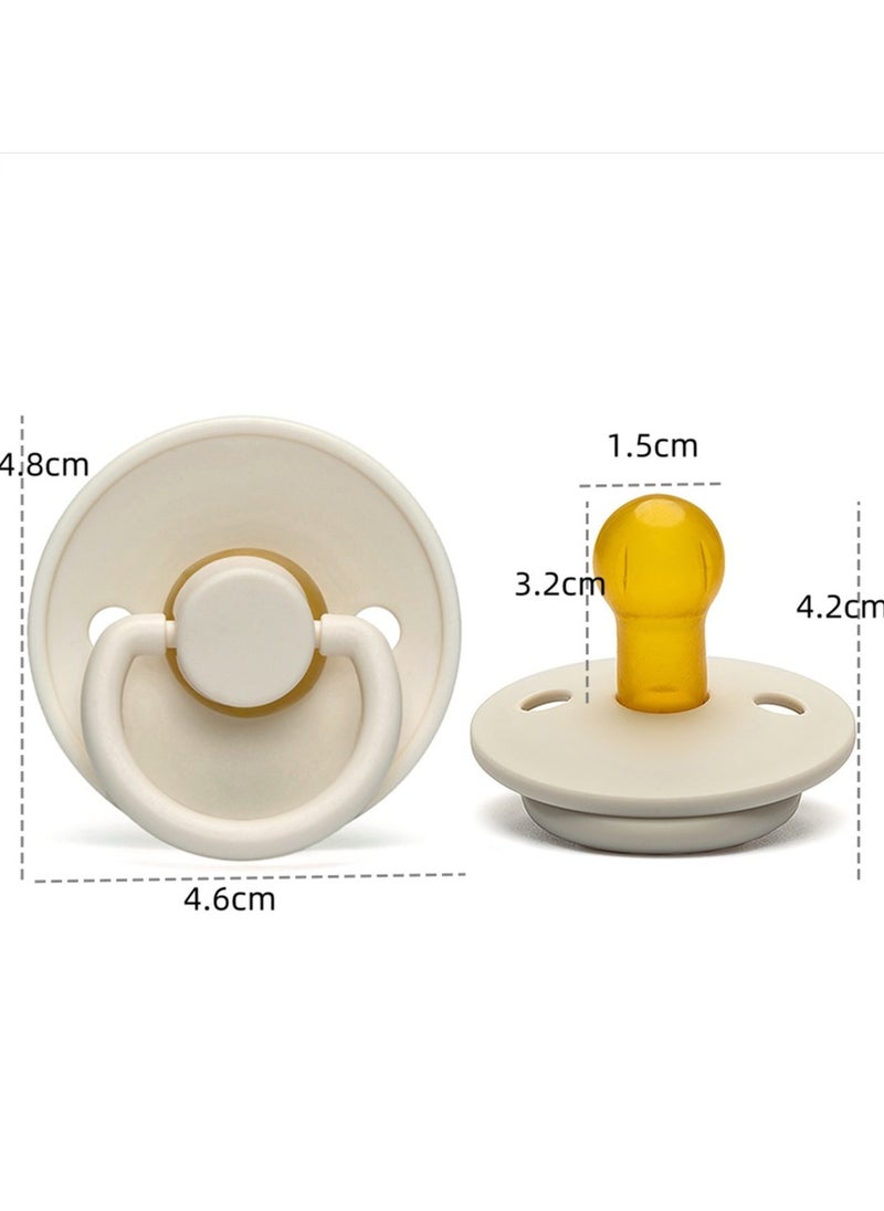 Natural Latex Pacifier, Baby Pacifier, Baby 0-6 Months,1-Piece( White)