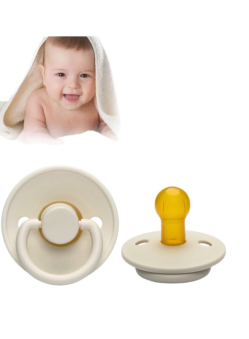 شراء جوي لهاية من اللاتكس الطبيعي، لهاية أطفال، للأطفال من عمر 0 ​​إلى 6 أشهر، قطعة واحدة (أبيض) - Image 1