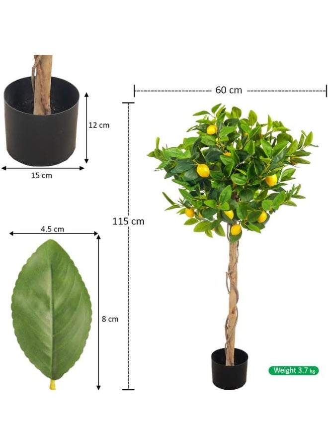 Generic Nearly Natural Real Touch Artificial Lemon Plant 60X60X115 Cm Green-Brown  - Image 1