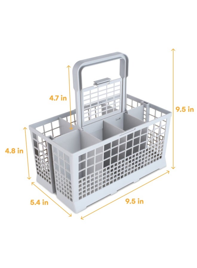 Noa Store Universal Dishwasher Silverware Basket with 7 Compartments and Handle - Ideal for Organizing Cutlery - Silverware Drainer Basket for Kitchen Clean Up - Compatible with Baby Bottles and More - Image 2