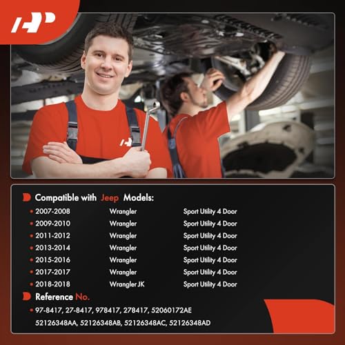 A-Premium - Power Steering Gearbox Gear Box Compatible with Jeep Wrangler 2007-2017, Wrangler JK 2018, Sport Utility 4-Door Only, Replace# 52126348AD - Image 2