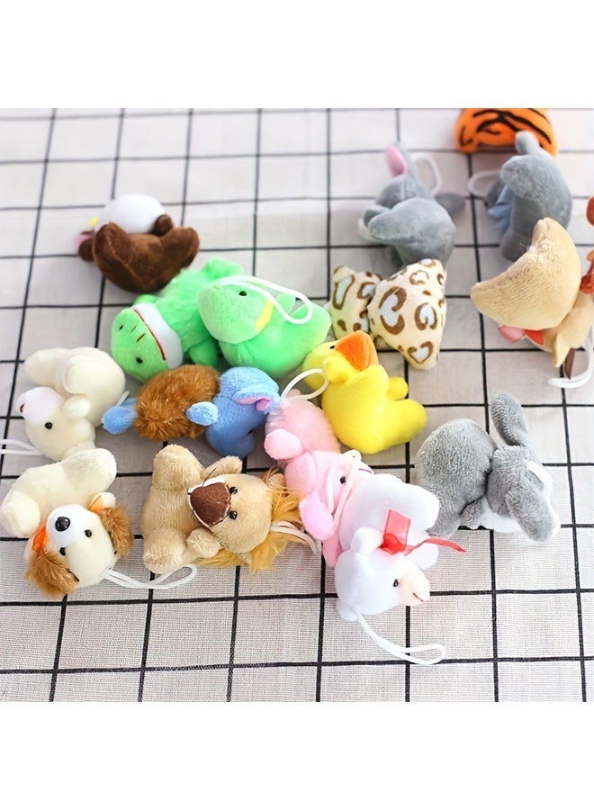 24 قطعة مصغرة أفخم الحيوانات السلسلة الرئيسية ، وجميع أنواع اللعب أفخم لطيف ، الخيار المثالي للأطفال ، جوائز كرنفال ، هدايا المدرسة ، عيد الميلاد الطرف الخصم ، واختيار الساخنة - Image 4