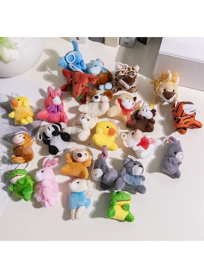 24 قطعة مصغرة أفخم الحيوانات السلسلة الرئيسية ، وجميع أنواع اللعب أفخم لطيف ، الخيار المثالي للأطفال ، جوائز كرنفال ، هدايا المدرسة ، عيد الميلاد الطرف الخصم ، واختيار الساخنة - Image 1