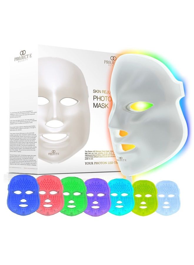 Project E Beauty Skin Rejuvenation Photon Mask | LED Face Mask Light Therapy Red Blue Light Anti-Aging Wrinkle Acne Removal Spa Facial Treatment Home Skincare Mask - Image 1