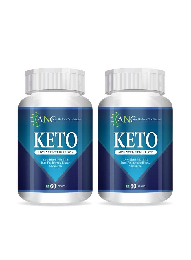 انك مكمل غذائي متقدم لإدارة الوزن من Anc Keto مع مستخلص القهوة الخضراء وغارسينيا كامبوغيا، 60 كبسولة (عبوة من قطعتين) - Image 1