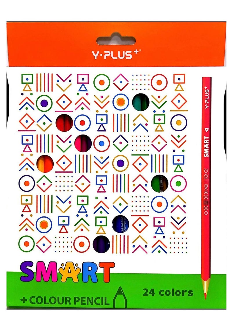 Y plus+ 24-Piece Colour Pencils Multicolour - Image 1