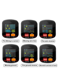 Excefore 90-130V GFCI Outlet Tester, Electric Socket Tester, 3 Prong Receptacle Tester, Standard Electrical Socket Tester with Voltage Display, for Detecting Common Faults of Wiring Problems  - Image 3