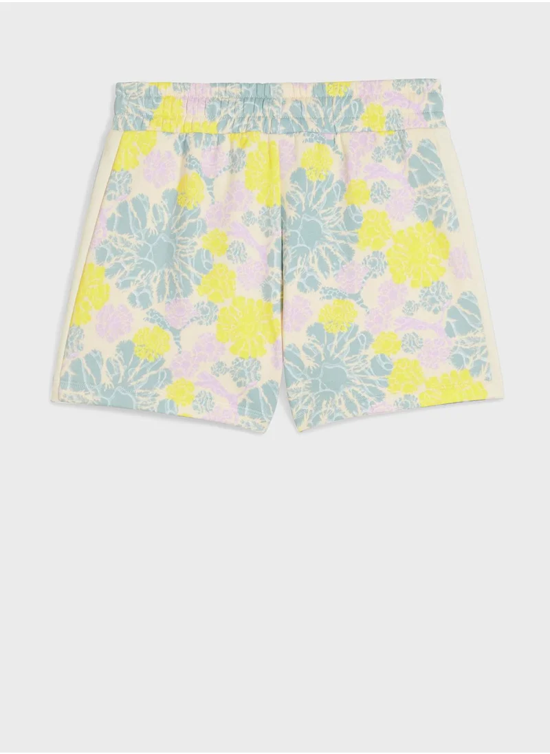 PUMA Kids T7 Snflr Printed Shorts