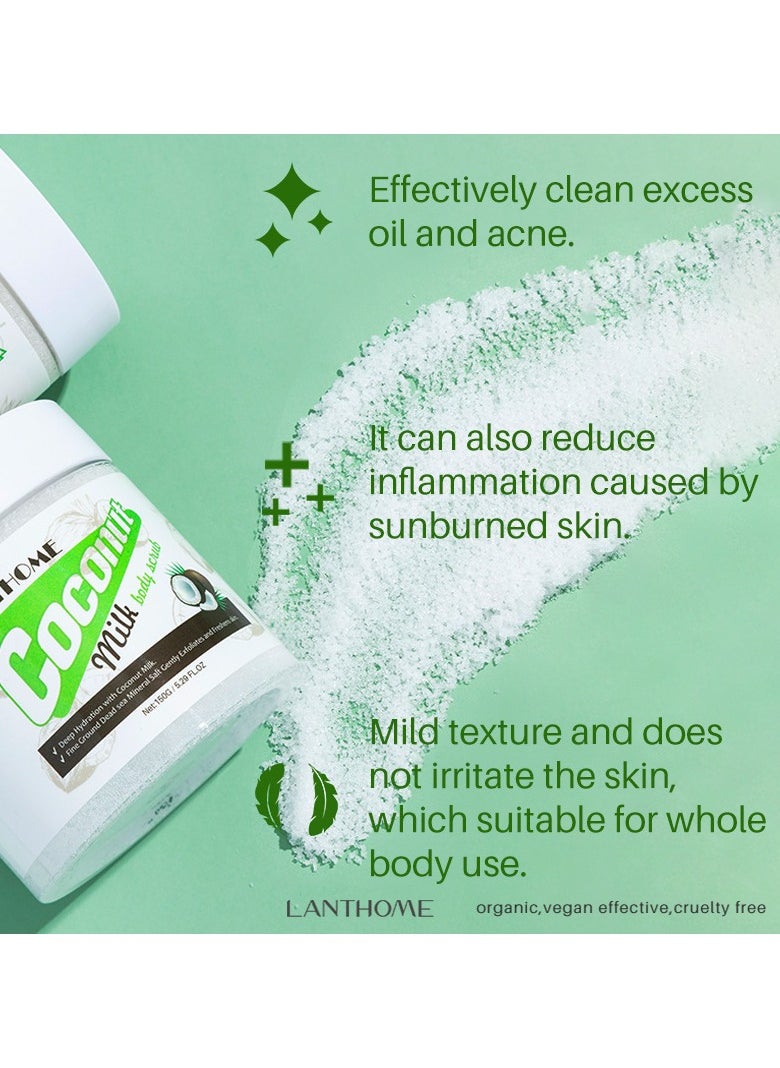Lanthome Lian Biquan coconut milk body and face scrub 150g  - Image 3