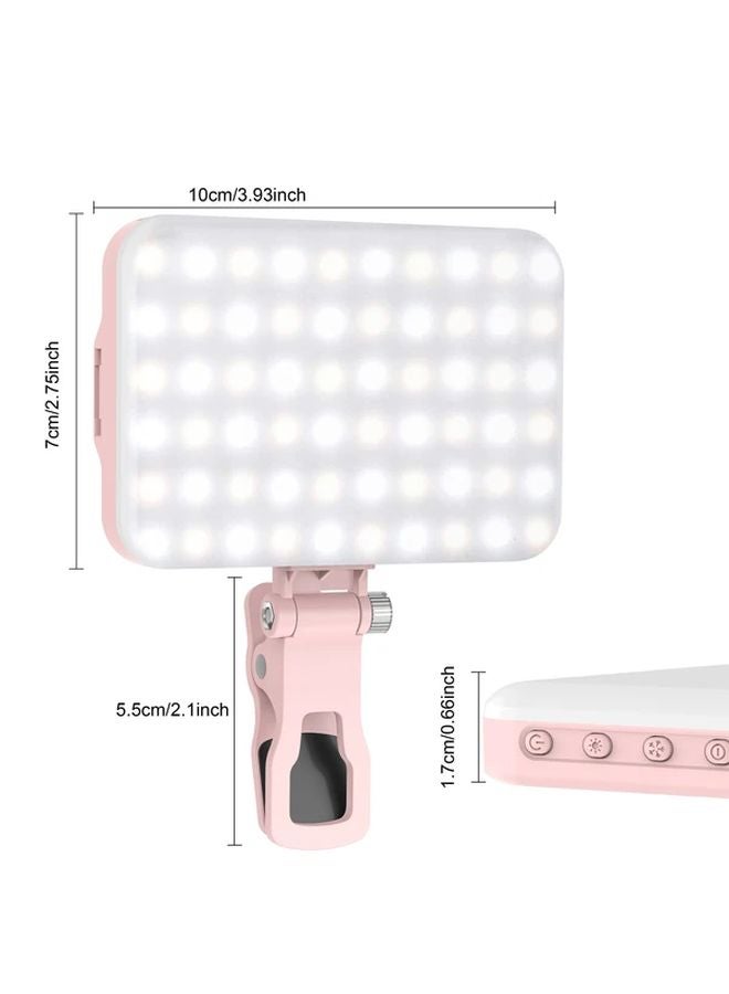 ضوء سيلفي قوس قزح أسود قابل للشحن عبر USB 2200 مللي أمبير مع 3 أوضاع إضاءة LED للهواتف والكاميرات وأجهزة اللابتوب - Image 2