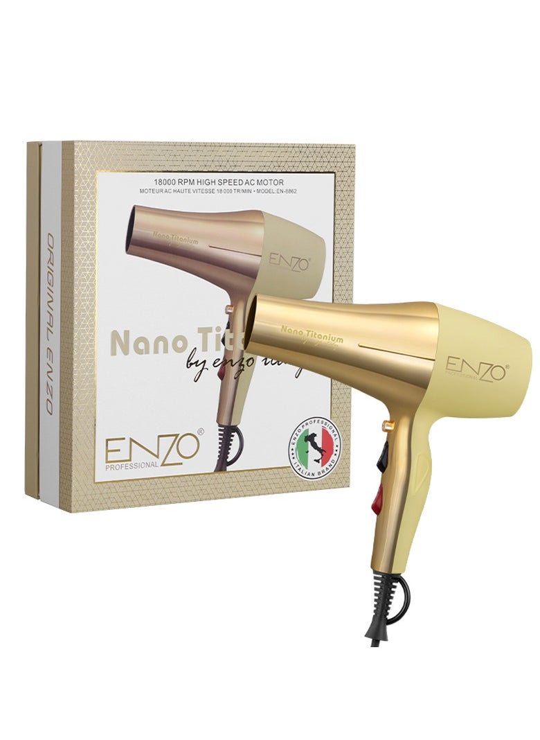 ENZO Professional - ENZO EN-8862 Nano Titanium Hair Dryer International Version for Professional Styling - Image 1