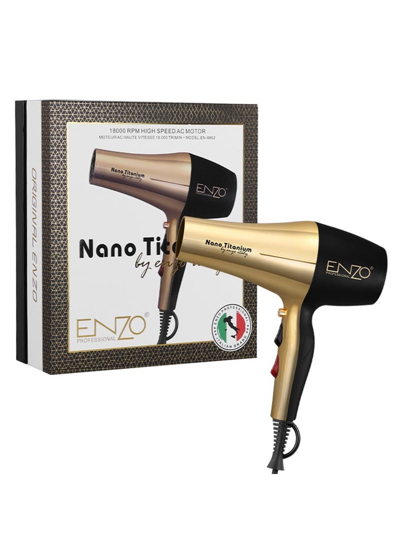 ENZO Professional - ENZO EN-8862 Nano Titanium Hair Dryer International Version for Professional Styling - Image 1