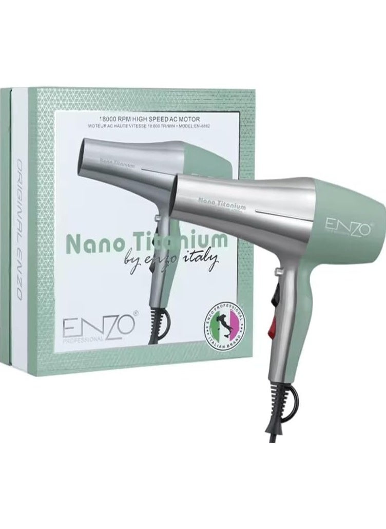 ENZO Professional - ENZO EN-8862 Nano Titanium Hair Dryer International Version for Professional Styling - Image 1