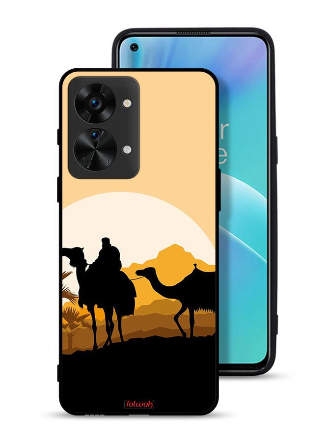 Tolwak OnePlus Nord 2T 5G Protective Case Cover Camels In Desert Art - Image 1