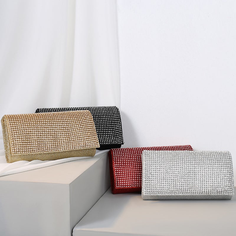 Glitter Rhinestone Evening Bag Fashion Envelope Bag Banquet Bag Evening Bag Evening Clutch Handbag Women Shiny - Image 2