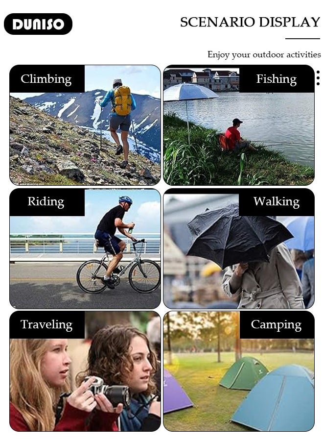 DUNISO Long Rain Wear, Waterproof Raincoat for Adult, EVA  Reusable Rain Ponchos for Women and Men, Lightweight Rain Jackets for Outdoor Camping Cycling Fishing with Hood and Drawstring  - Image 2