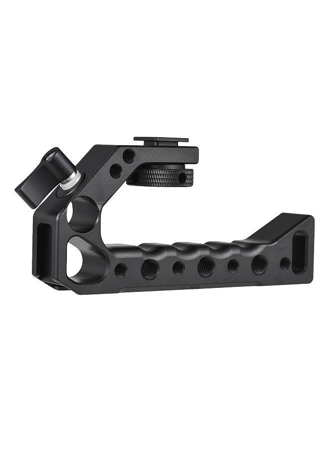 Universal Top Handel Camera Top Handgrip with 4 Cold Shoe Mounts ARRI Positiong Hole 1/4in And 3/8in Threaded Holes Compatible with Camera Cage Sports Camera for Vlogging Live Streaming  - Image 3