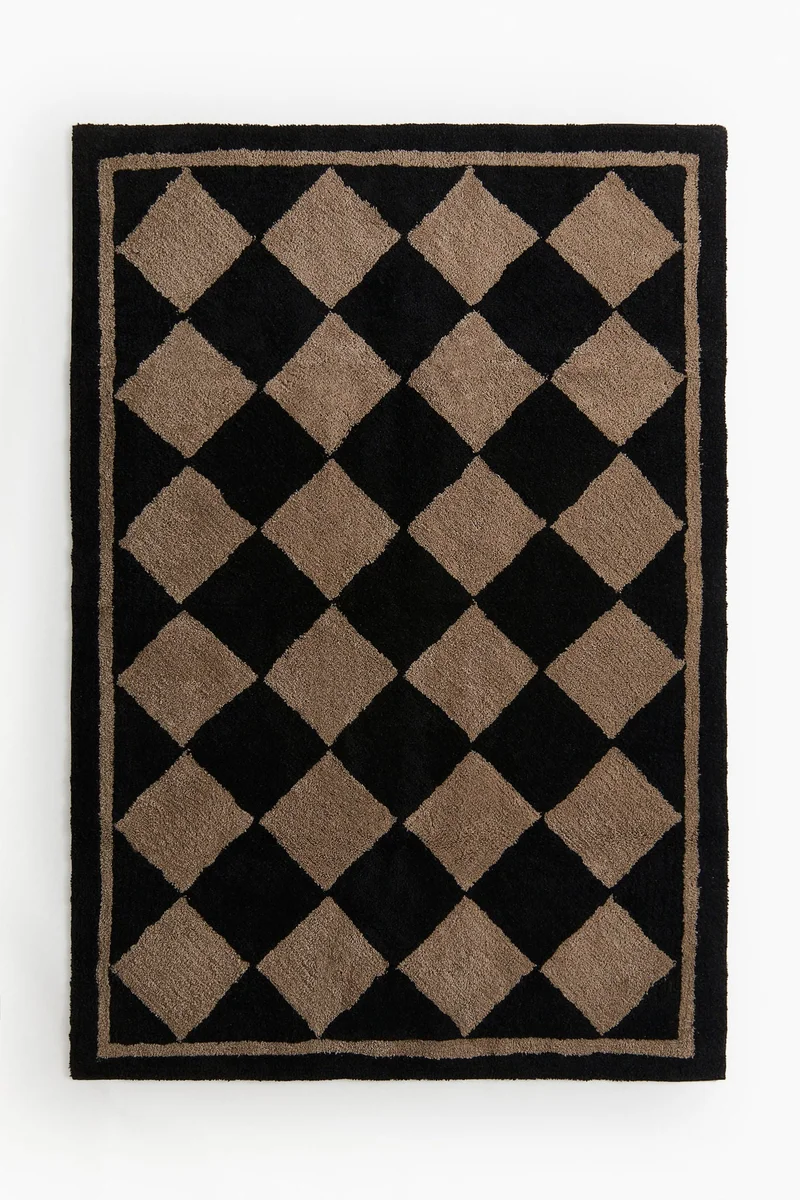 H&M Harlequin-patterned wool-blend rug