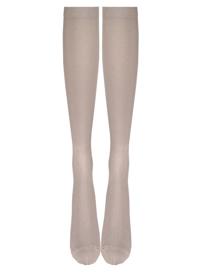 Truform Women's 15-20 mmHg Medical Compression Socks, Moderate Support Soft Stretch Comfort Microfiber, Knee High, Closed Toe, Tan, Small - Image 5