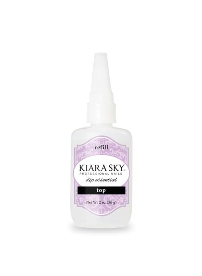 Kiara Sky Dip Powder Manicure Top Coat Refill 2 oz Size No Lamp or Monomer Needed Easy to Use - Image 1