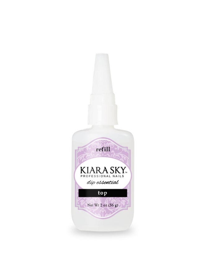 Kiara Sky Dip Powder Manicure Top Coat Refill 2 oz Size No Lamp or Monomer Needed Easy to Use - Image 2