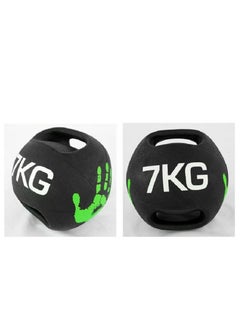 Generic Rubber Medicine Ball With Handles for Core Strength, Crossfit Workouts - 7KG  - Image 2