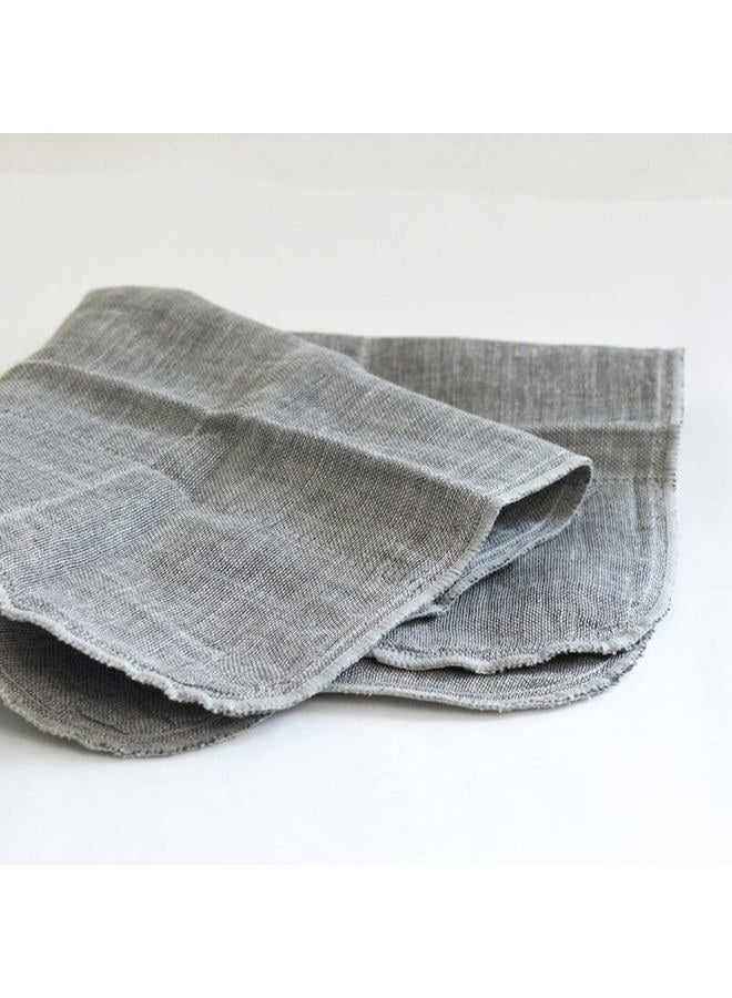 Nawrap IPPINKA Organic Binchotan Face Towel, Set of 2, Naturally Anti-Odor, Gray/Ivory - Image 4