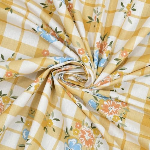 haus & kinder Bed Sheet Double Bed, 144 TC Double Bed Bedsheet, 100 X 90 Inches Cotton Bedsheet for Double Bed, Bedsheet Queen Size Bed Cotton - Iris Whisper - Image 5