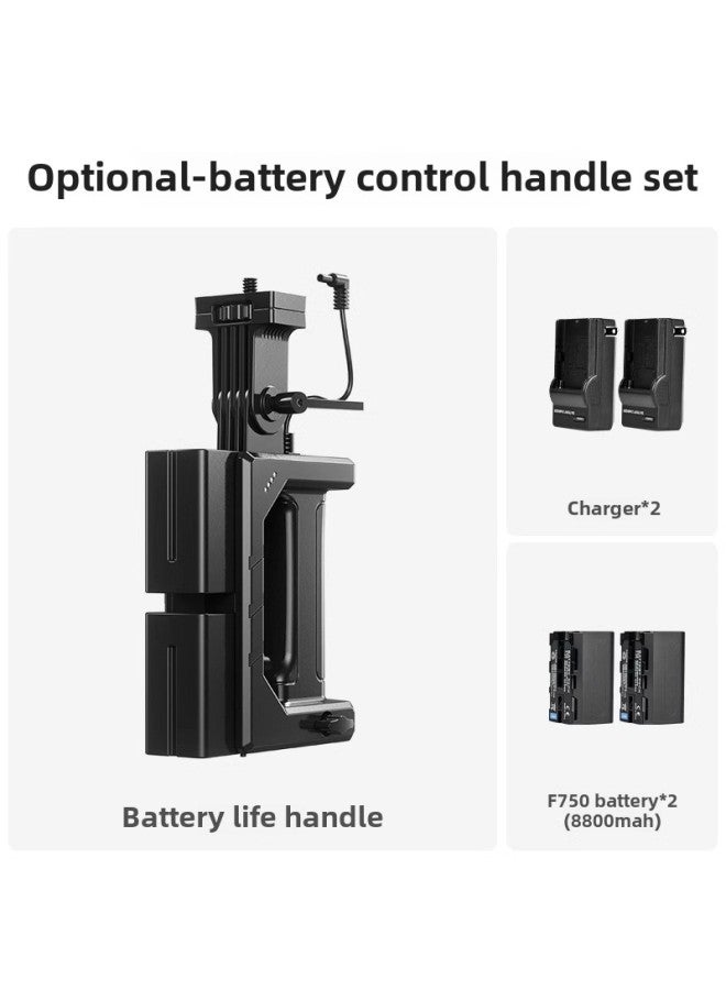 80W Handheld External Shooting Lamp COB High-power Fill Light Photography Lamp Professional Video Shooting Stage Lighting ZGRL80-Color Of Light Source:Accessories-battery Handle Set  - Image 1