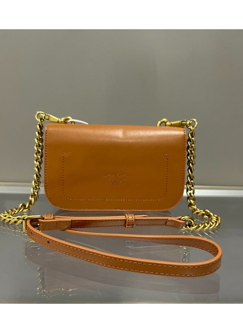 Pinko Chain Solid Color Crossbody Shoulder Bag 18*11*5cm - Image 2