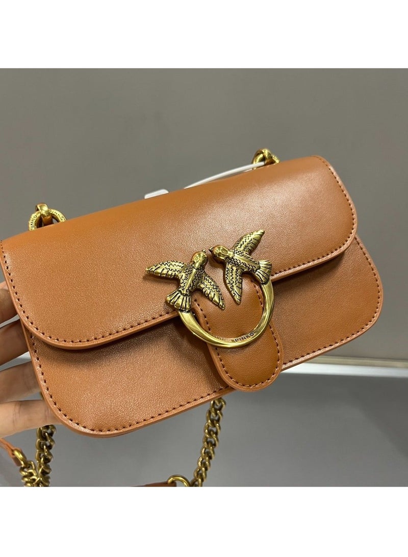 Pinko Chain Solid Color Crossbody Shoulder Bag 18*11*5cm - Image 3