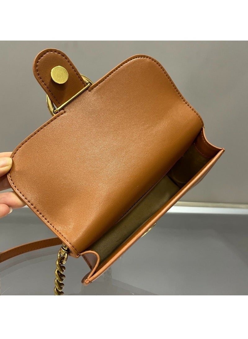 Pinko Chain Solid Color Crossbody Shoulder Bag 18*11*5cm - Image 5