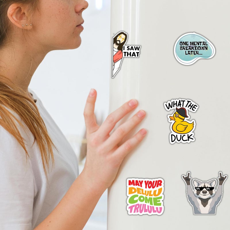 Debinolo 16 PCS Funny Fridge Magnets for Adults, and Words for Refridgerator Cabinet Door Dishwasher Filing Cabinets Tool Box Home/Office Decoration - Image 2