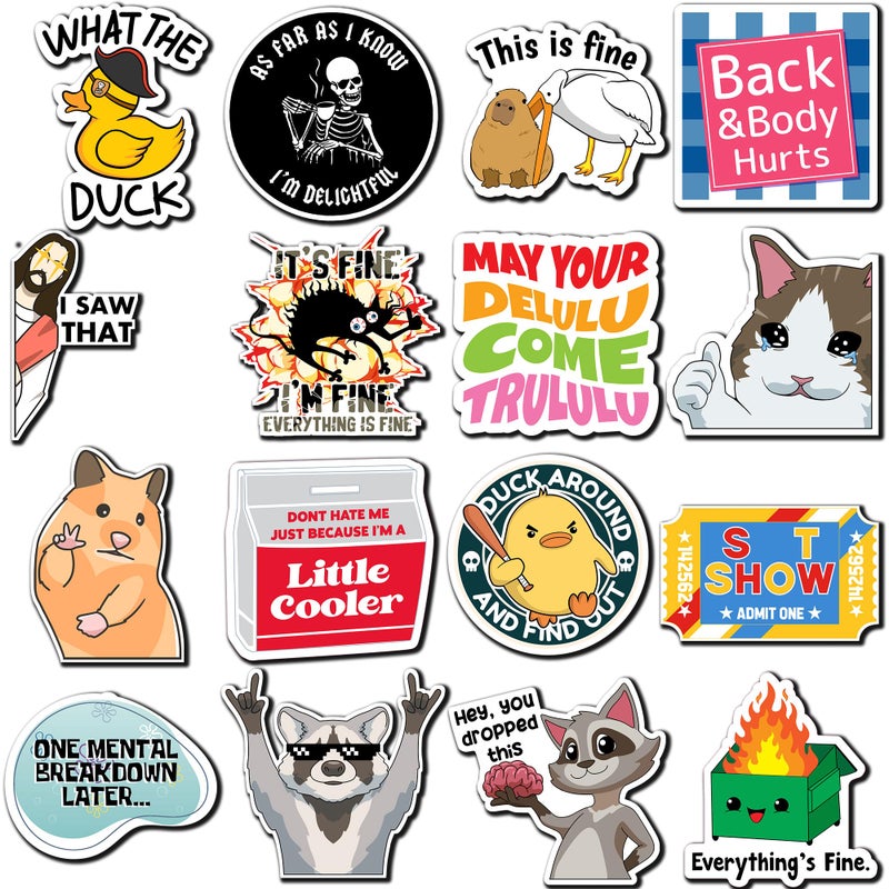 Debinolo 16 PCS Funny Fridge Magnets for Adults, and Words for Refridgerator Cabinet Door Dishwasher Filing Cabinets Tool Box Home/Office Decoration - Image 1