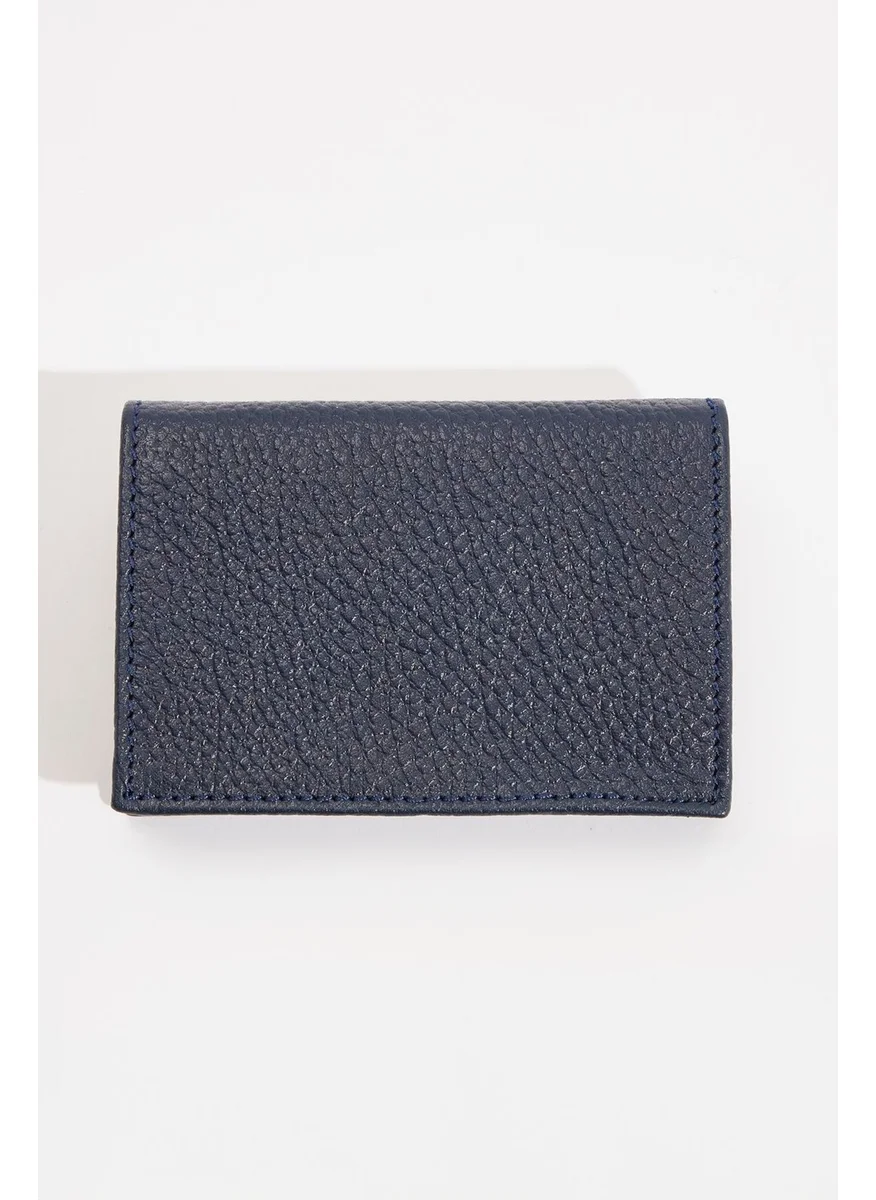 Tudors Men's Leather Navy Blue Wallet