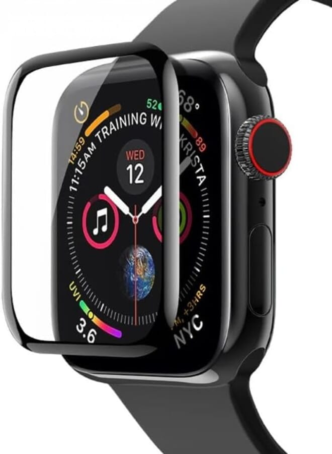 Next Next Store 40mm Tempered Glass Screen Protector 3D Full Coverage with Easy Installation Frame Clear Film Waterproof Bubble Free Compatible with iWatch 4/5/6
