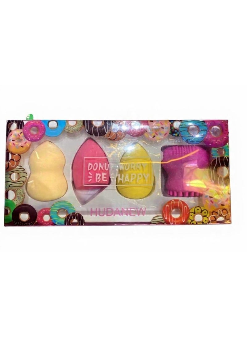 مجموع بيوتي بلندر لدمج المكياج 3 قطع + اداه سيلكون للغسول - Image 1