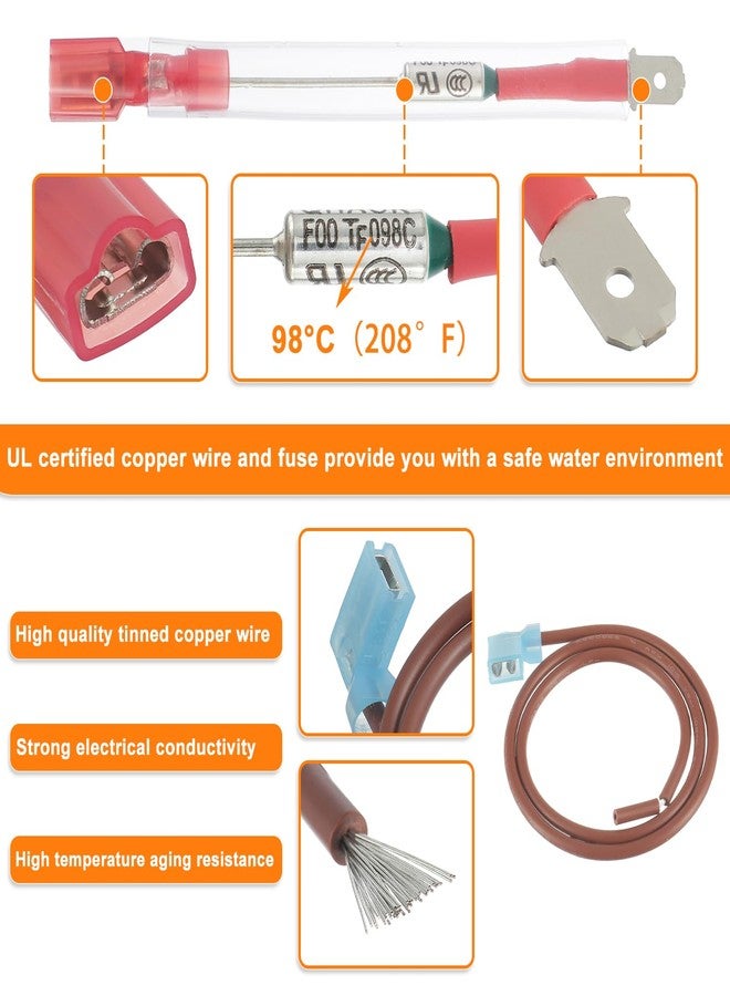 HUAREW 4Pces RV Water Heater Thermal Cutoff Kit Replacement Part for Atwood 93866 Suitable for models GCH6-6E GCH6-4E G6A-8E G6A-7E GC6AA-9E G610-3E GCH10A-2E GH610-3E XTSeries Electronic Water Heater - Image 4
