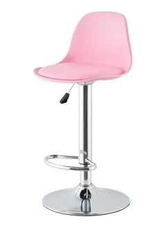 DubaiGallery Flannel Bar Stools Round Seat, Modern Casual High Barstool Chairs with Back Footrest, Counter Cafe Kitchen Breakfast Pub  - Image 2