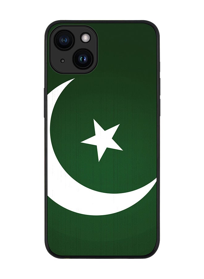Stylizedd Cover for iPhone 15 Plus Case Rugged Black Slim fit Soft Flexible Anti Drop TPU Gel Thin Protective Phone Cases - Flag Of Pakistan - Image 1