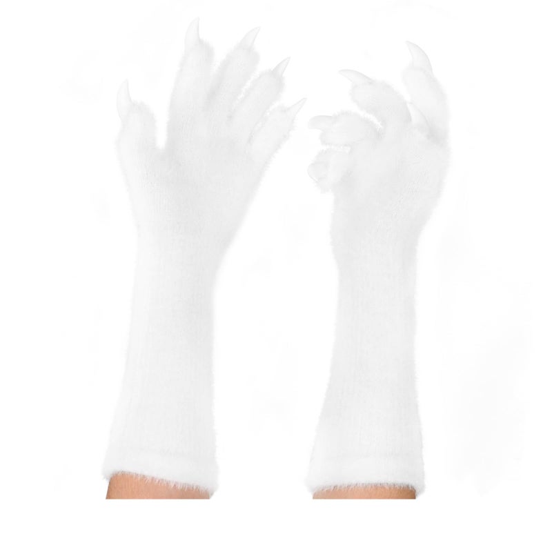 HAOAN Full Finger Paws Gloves Long Warm Mittens for Cosplay Themed Events Parties Costume Accessories - Image 1