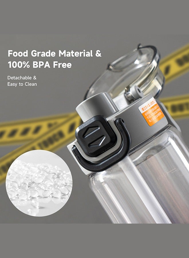 شوتاي زجاجات مياه رياضية سعة 800 مل خالية من BPA ومضادة للتسرب بتدفق سريع مع ماصة قابلة للازالة، زجاجة مياه لصالة الالعاب الرياضية والمدرسة واللياقة البدنية والرياضات الخارجية من شوتاي، - Image 5