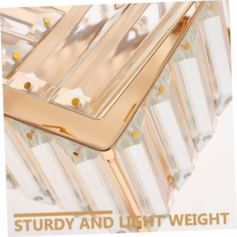 Elegant Crystal Tissue Box Cover Stylish And Convenient Tissue Holder For Home Bathroom And Dining Room Decoration Smooth Surface - Image 4