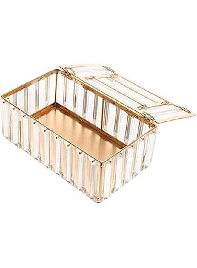 Elegant Crystal Tissue Box Cover Stylish And Convenient Tissue Holder For Home Bathroom And Dining Room Decoration Smooth Surface - Image 1