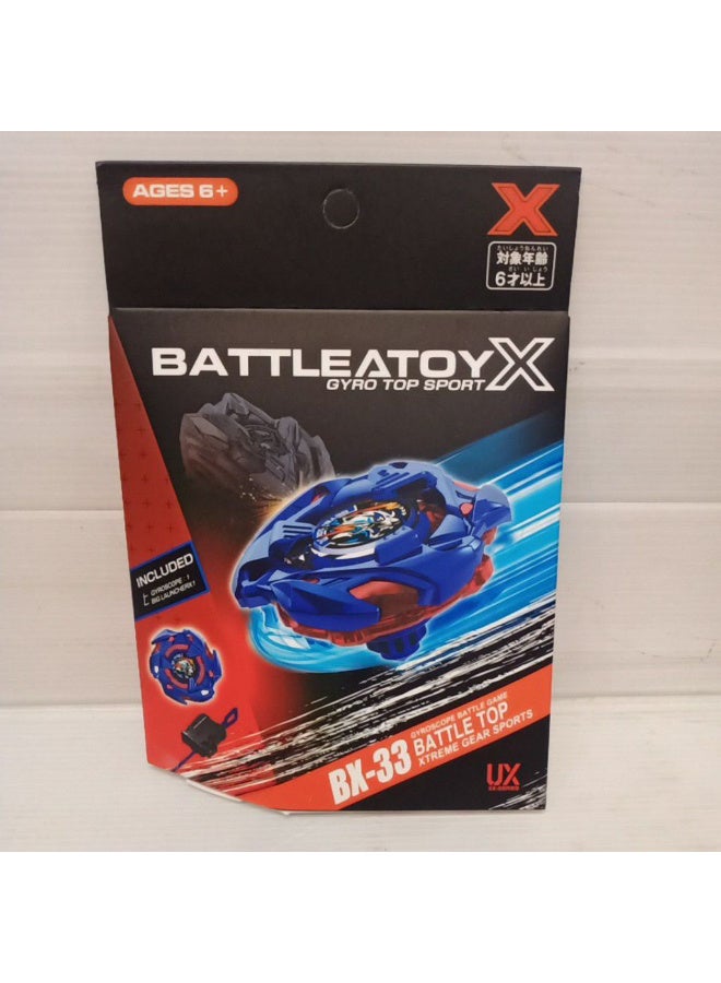 BeyBlade BX-33 Gyro Spinning Top Battle Top, Blue, with Launcher, Ages 6 and Up - Image 1