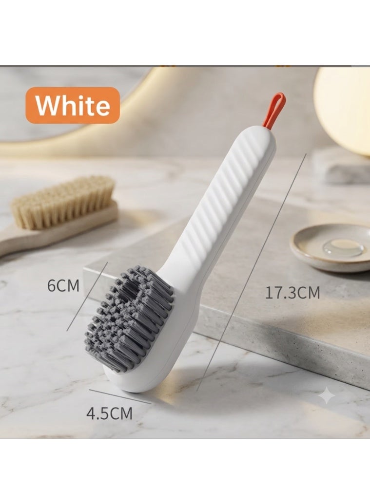Multifunctional Liquid Dispensing Cleaning Brush Set for Shoes & Household, 2-Piece - White & Green - Image 3