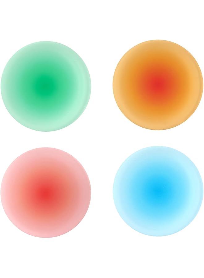 The Bros 4 Pcs Colorful Acrylic Round Non-Slip Coasters, 3.8 Inch Cute Coasters for Coffee, Tea, and Water Cups - Image 1