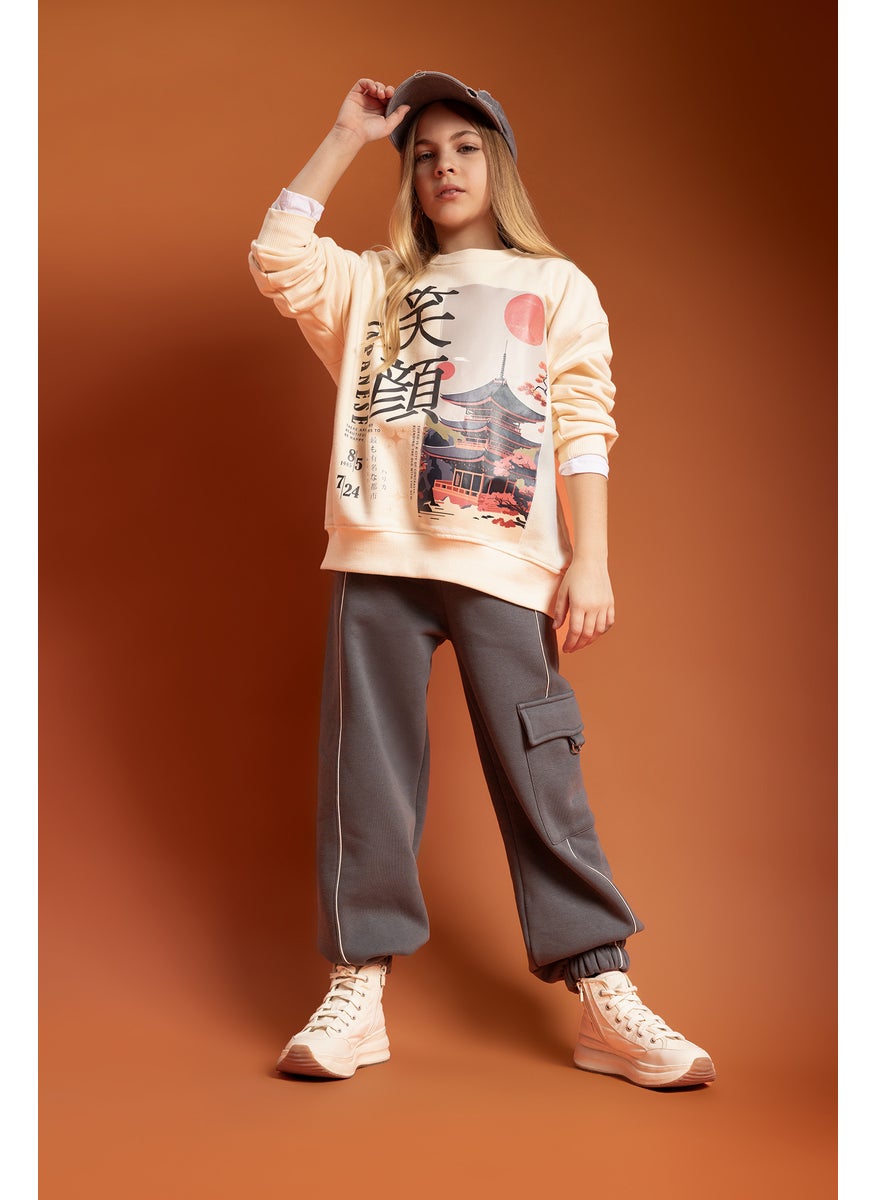 DeFacto Girl Loose Fit Thick Cargo Pocket Sweatpants  - Image 1