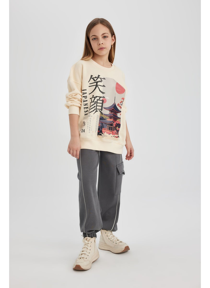 DeFacto Girl Loose Fit Thick Cargo Pocket Sweatpants  - Image 2